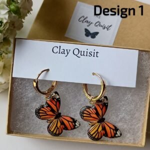 Joyería mariposa naranja