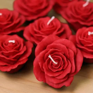 Velas con forma de rosas
