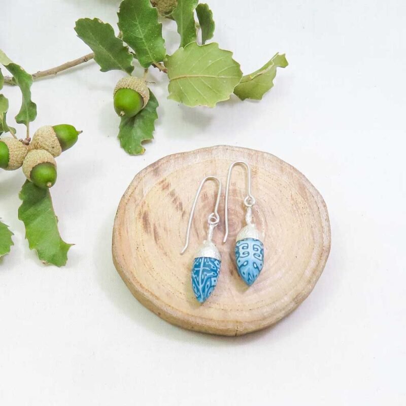 Pendiente Bellota Azul