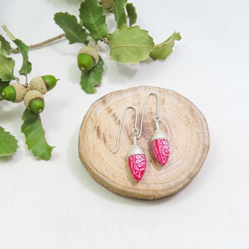 Pendientes Bellota Rojo