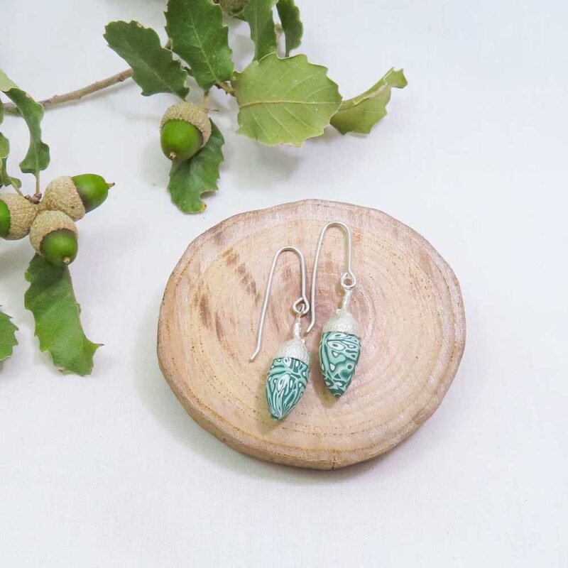 Pendientes Bellota Verde