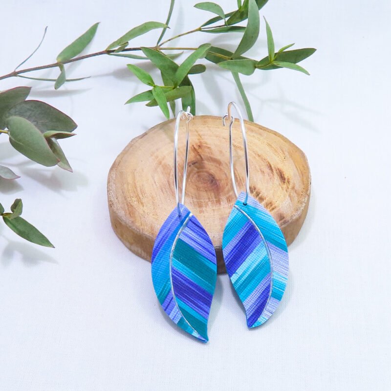Pendientes Hojas Azules